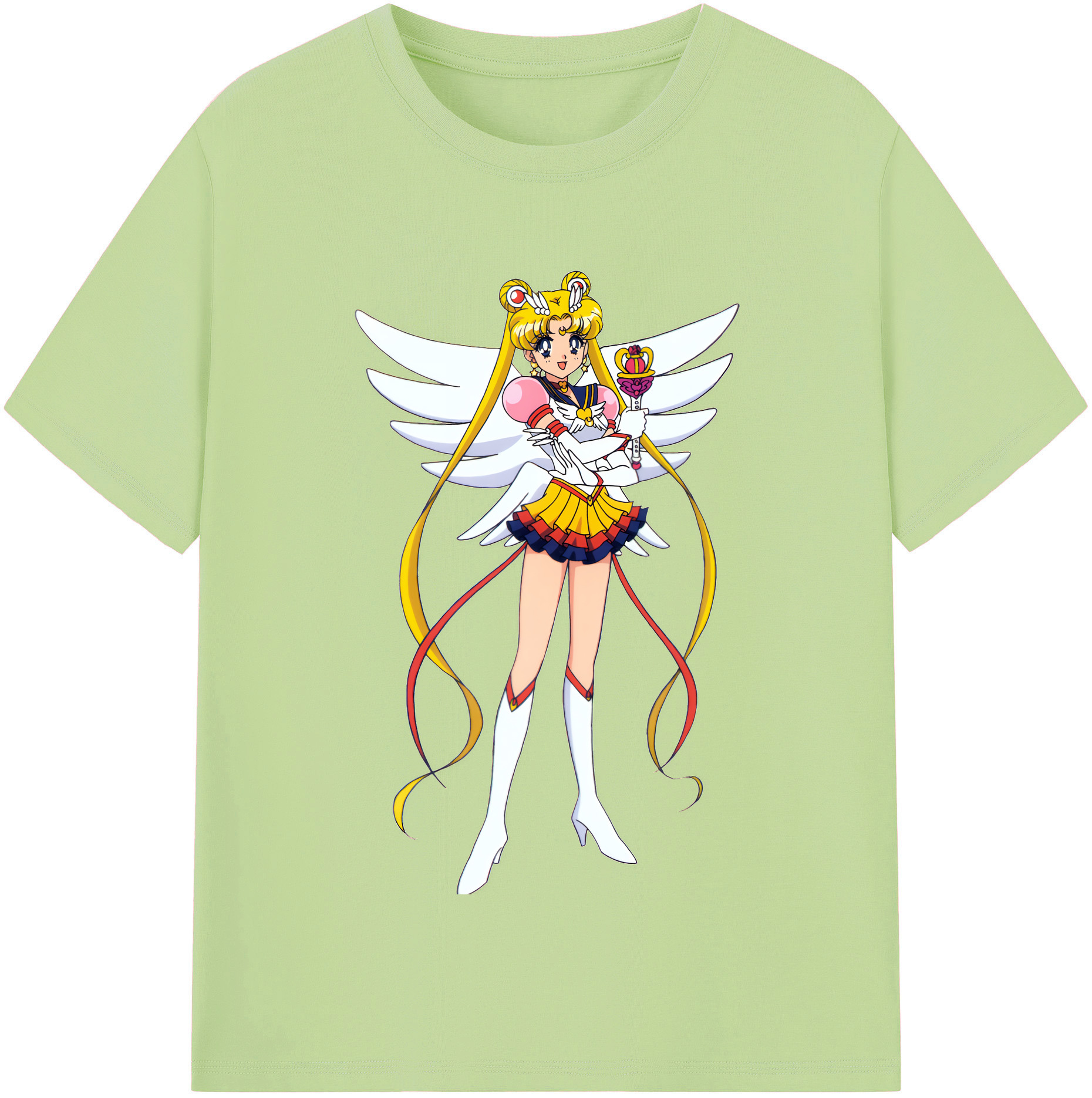 （画像用） 美少女戦士セーラームーン 月野 うさぎ つきの うさぎ Sailor Moon Tsukino Usagi 綿100％半袖Tシャツ（フロントプリント）